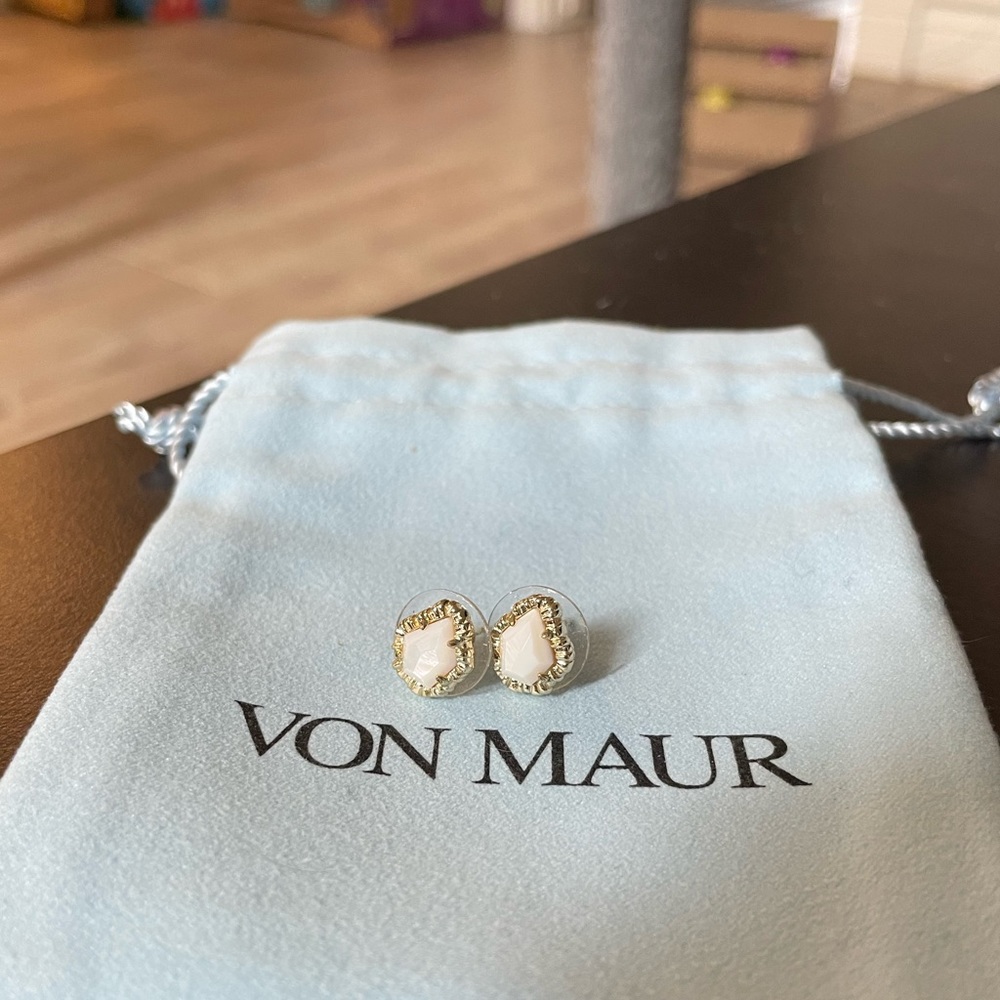 Kendra Scott White Earring Studs